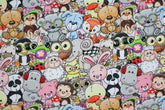 Baumwolljersey Crazy Cute Animals